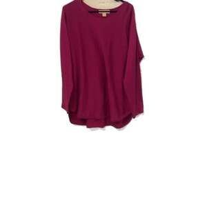 Michael Kors women’s Magenta Crewneck Knit Sweater Size XL